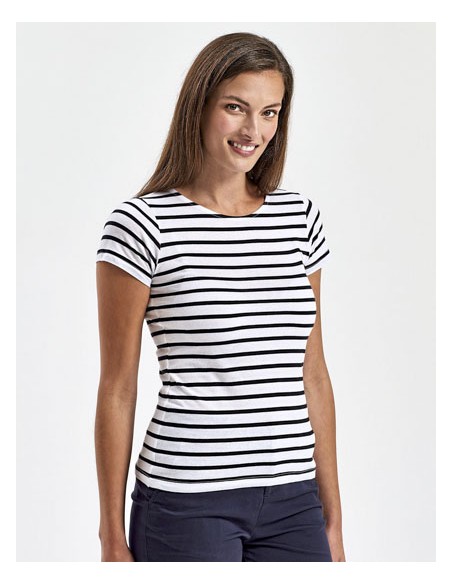 ASQ-AQ073-Womens Marinière Coastal Short Sleeve Tee 2
